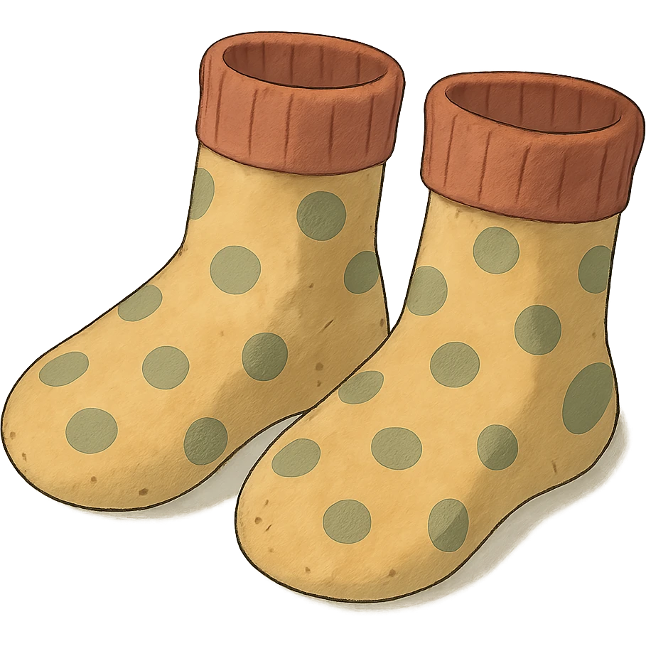 cute socks, ghibli style emoji