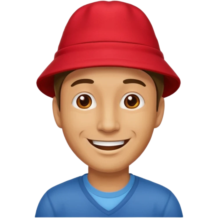 man with red hat emoji