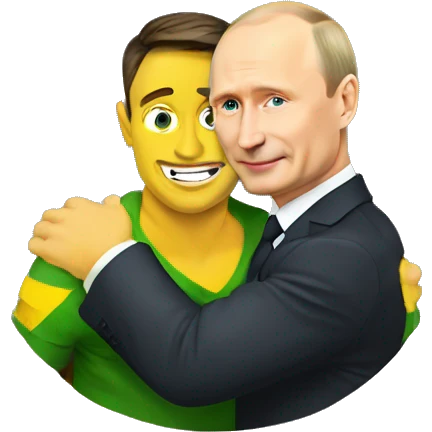 Putin hugging Zelenskyy  emoji