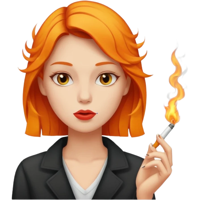 Girl smoking emoji