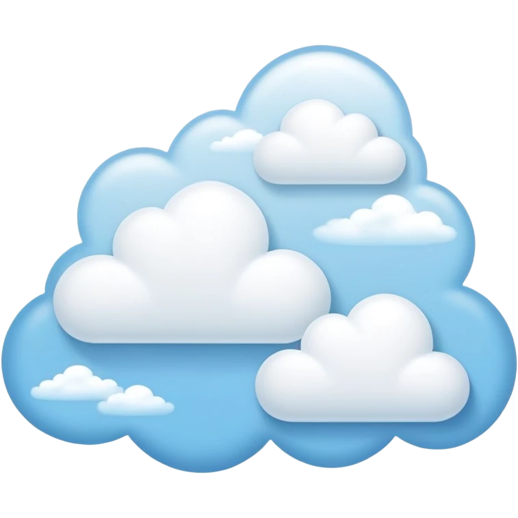 clear blue sky with soft, fluffy clouds scattered across it. The clouds are light and airy, drifting gently, creating a peaceful and calming atmosphere. The background emphasizes the open expanse of the sky, evoking a sense of freedom and tranquility. emoji