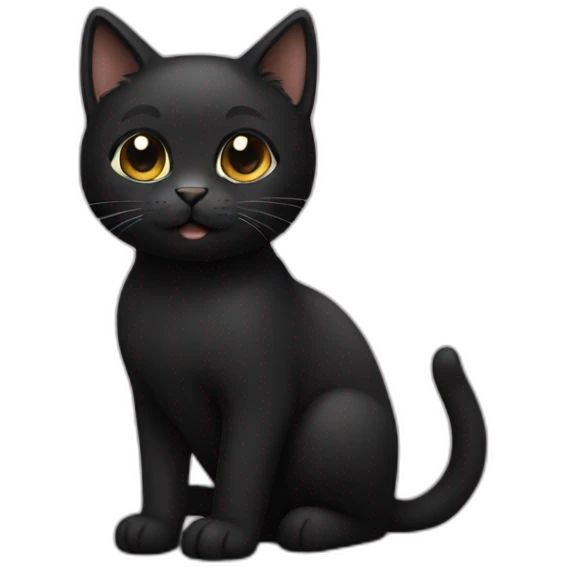 Black kitty emoji
