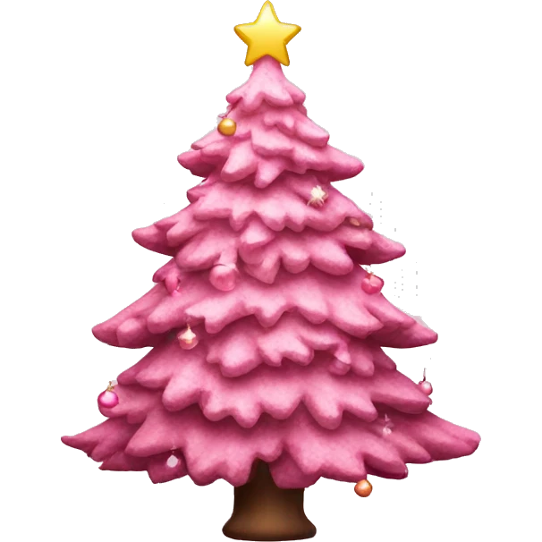 Pink aesthetic Christmas tree emoji