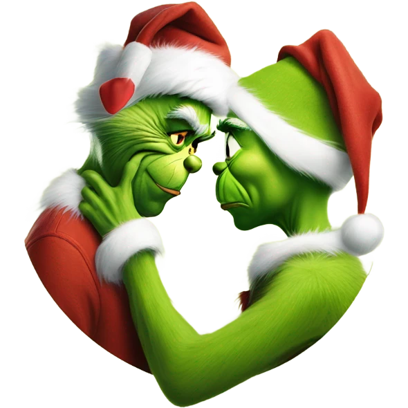 the grinch kissing the grinch emoji