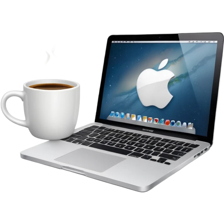 MacBook and coffee together emoji