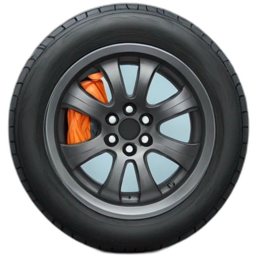 Sport car tire emoji