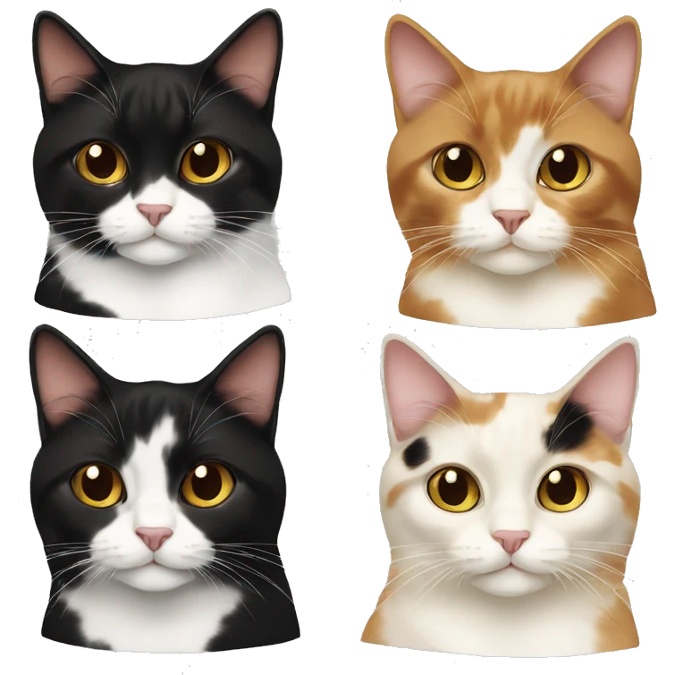 calico cream cat with brown black calico cat emoji