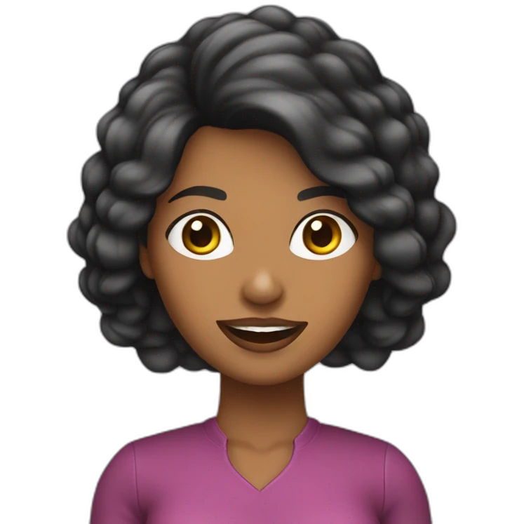 Mujer de cabello negro arriba de moto emoji