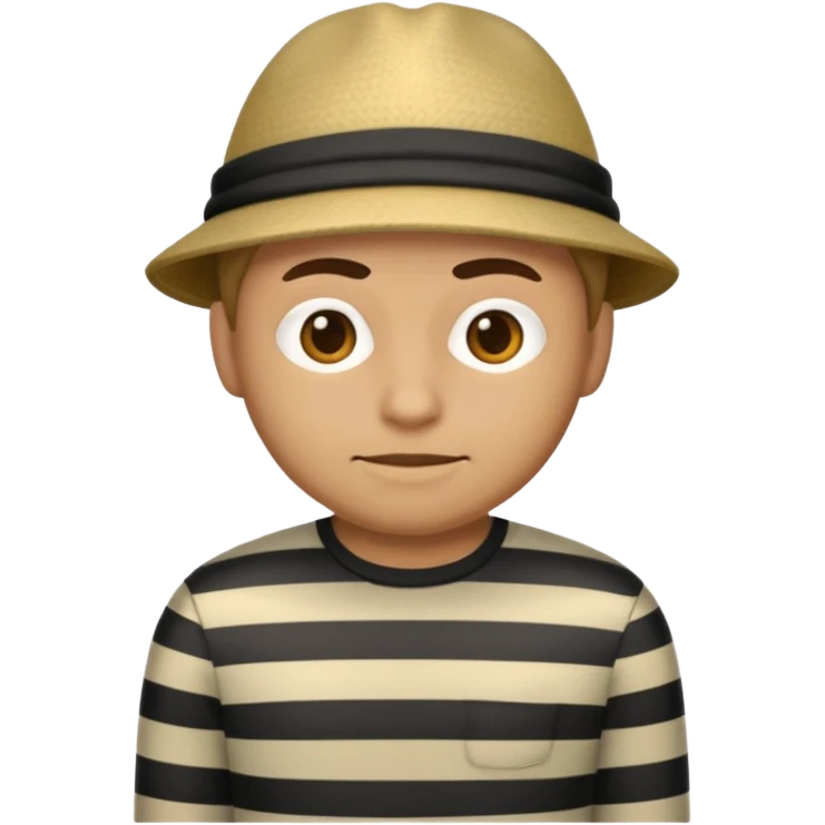 A theif robber emoji,Stripped shirt emoji