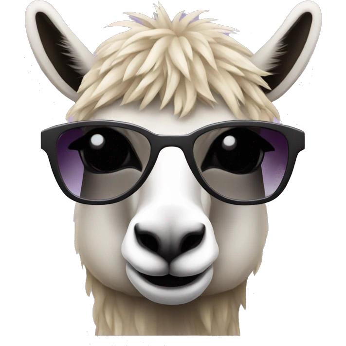A lama with sunglasses emoji