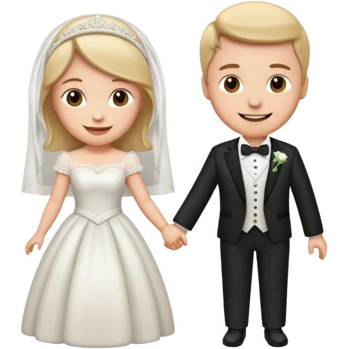 couple dressed as bride and groom emoji