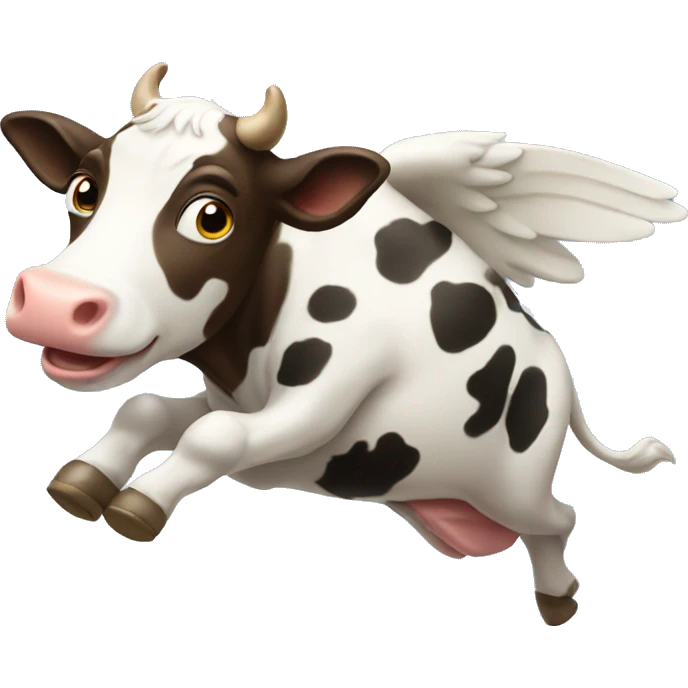 Flying cow emoji