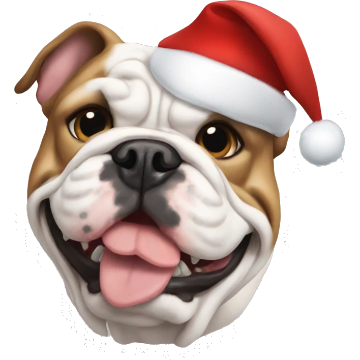 Bulldog france Christmas  emoji