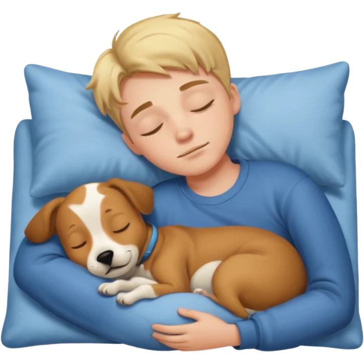 boy dog sleeping emoji