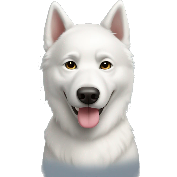 white husky dog named sixx emoji
