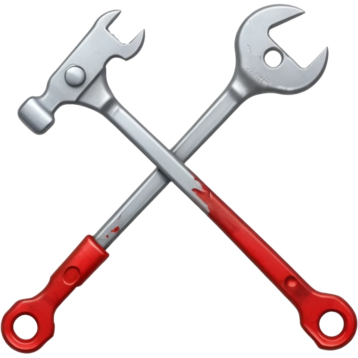 wrench sliver with blood stains  emoji