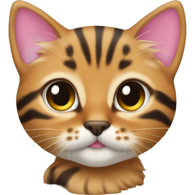Bengal kitten with Pom Pom  emoji