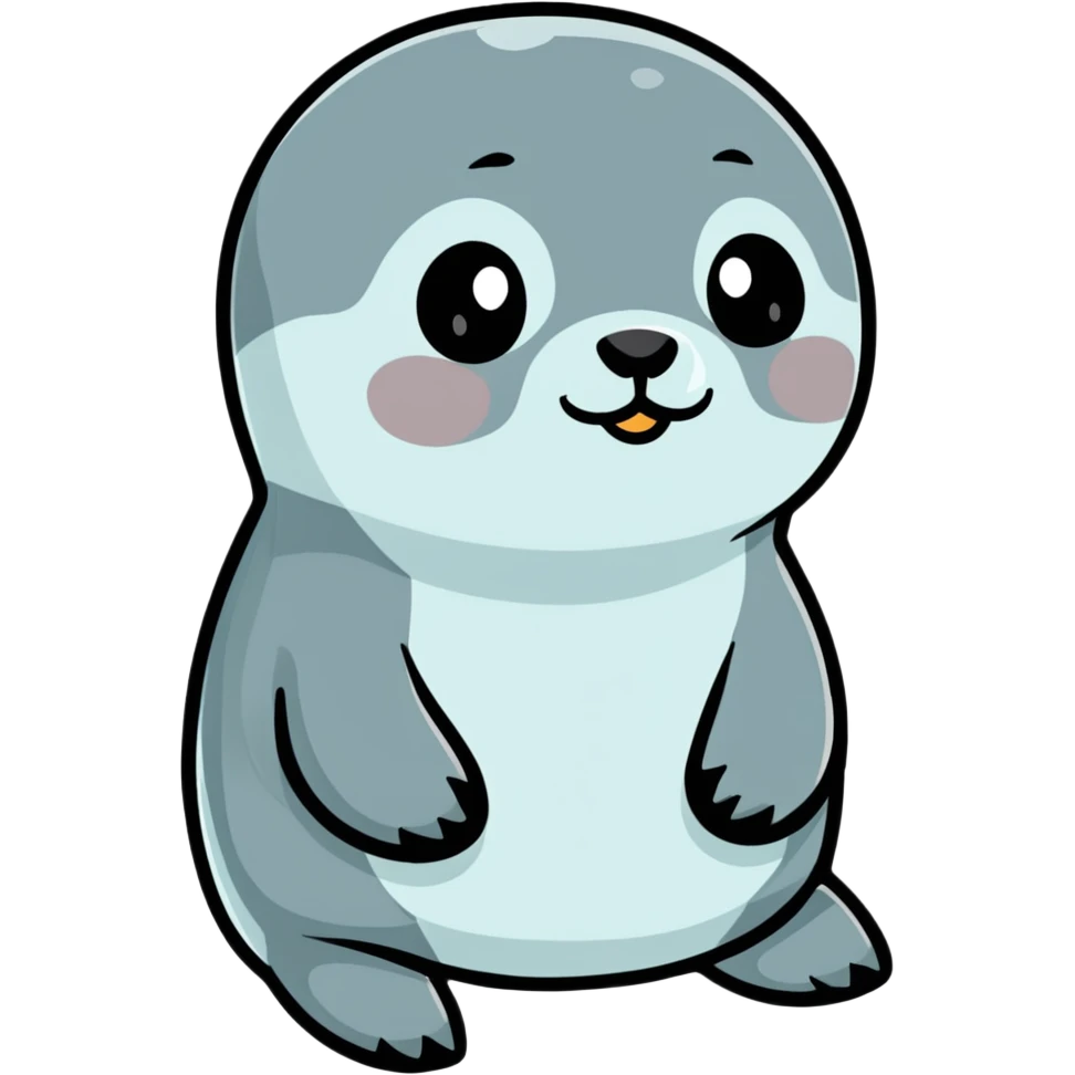 cute cartoon seal emoji