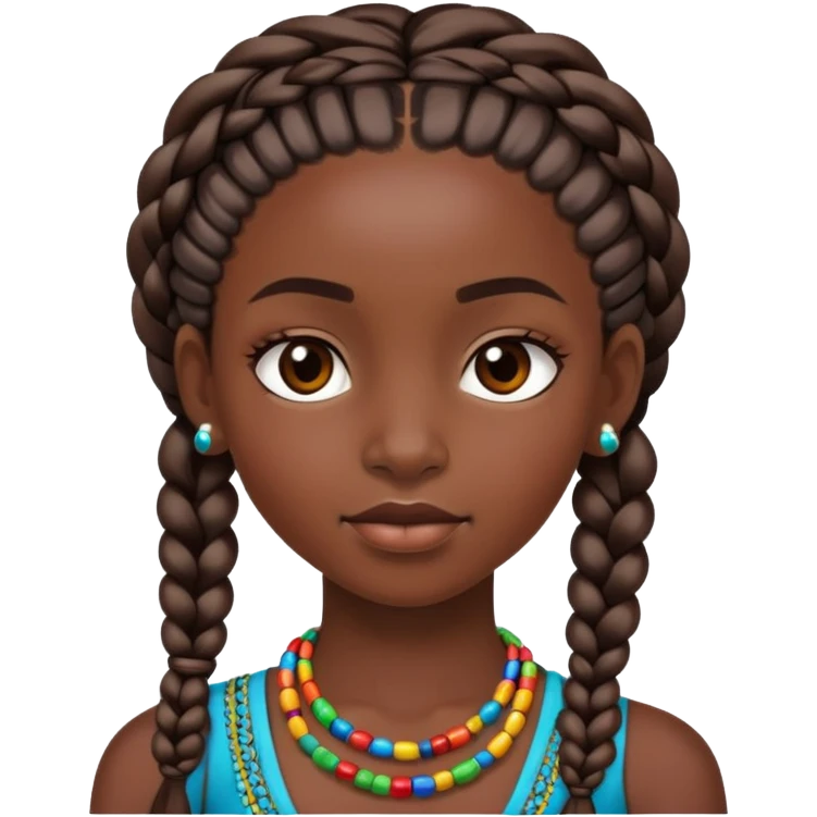 back of african girls head emoji
