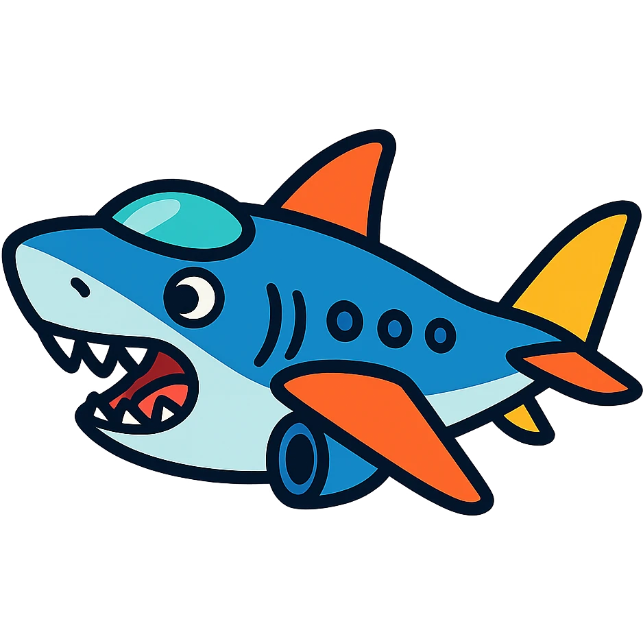 shark-airplane hybrid emoji