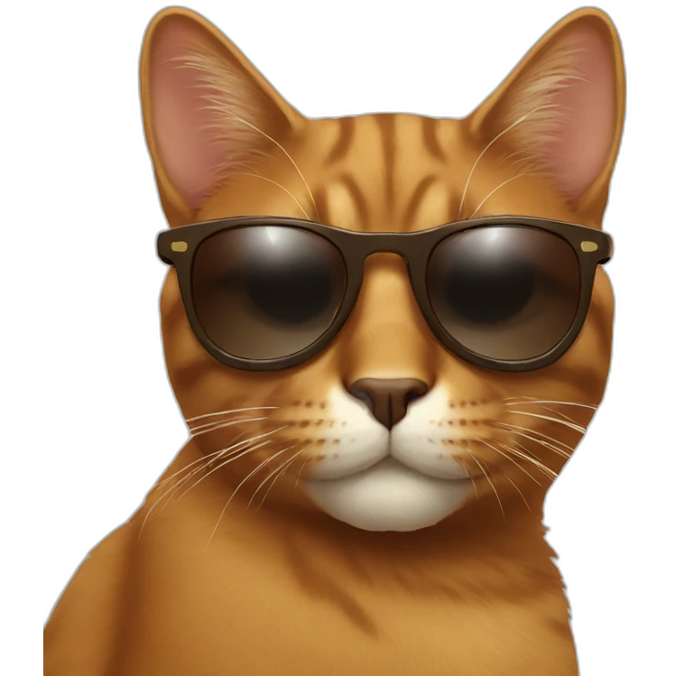 BROWN CAT WITH SUN GLASSES emoji