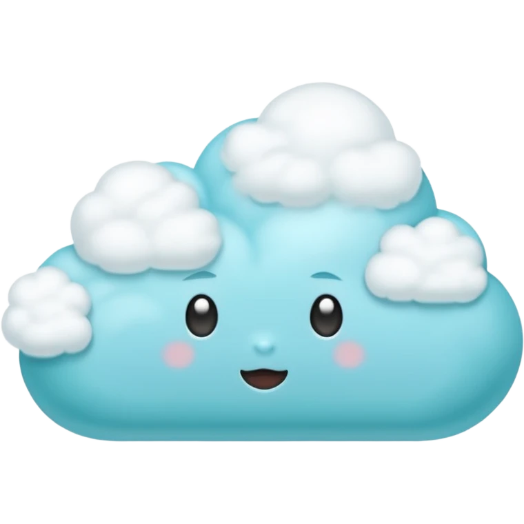 núvem japonesas ciano emoji