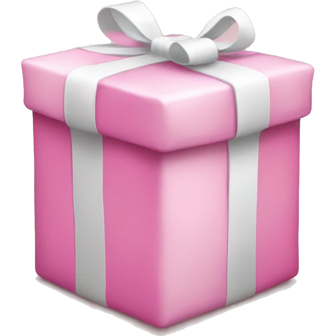 Pink and white Christmas present emoji