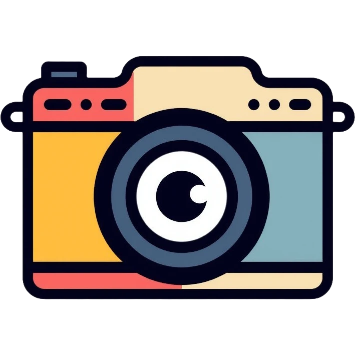 camera with an eye in the middle of the lens emoji