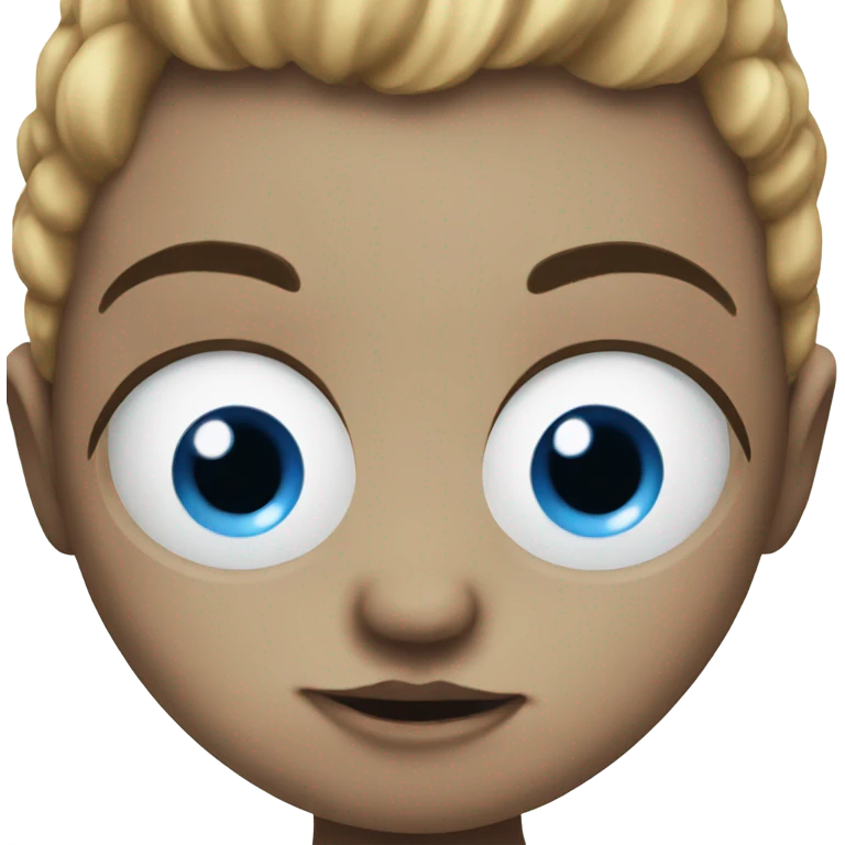 Evil blue eyed baby emoji