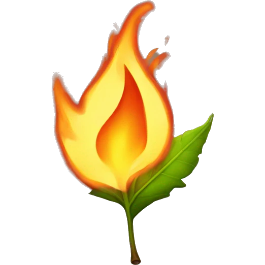 burning leaf emoji