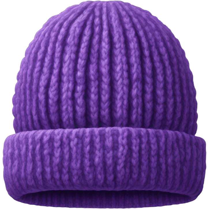 Purple knitted hat emoji