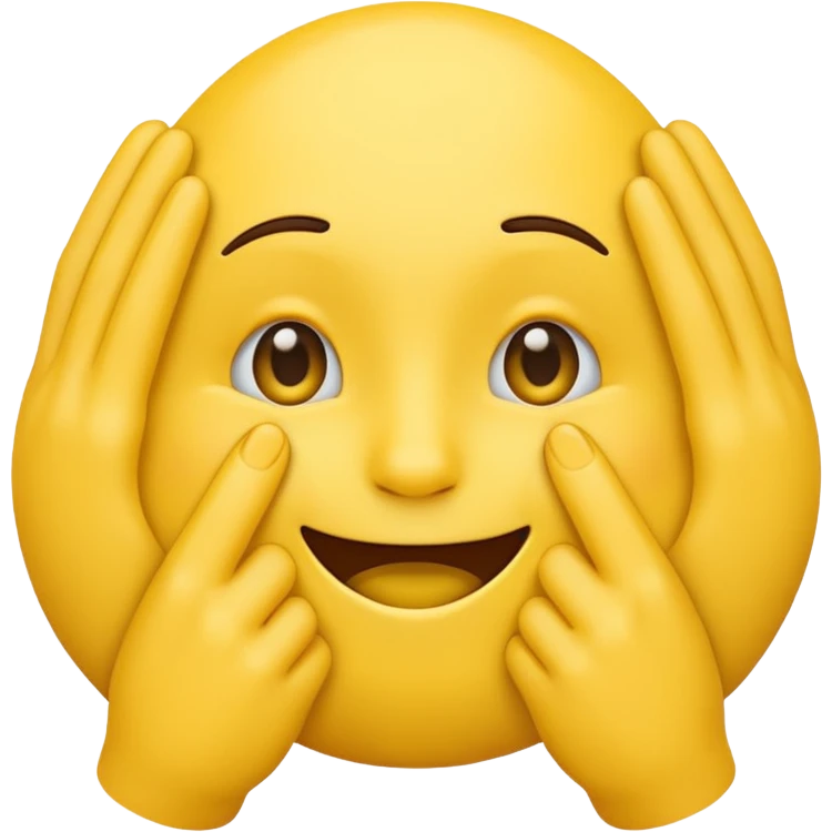 Yellow emoji with hands covering mouth emoji