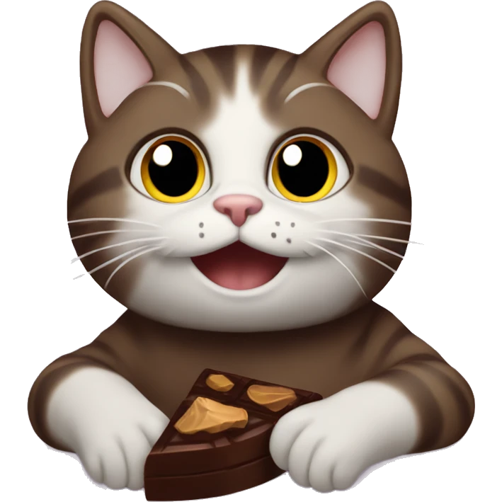cat eating chocolate  emoji