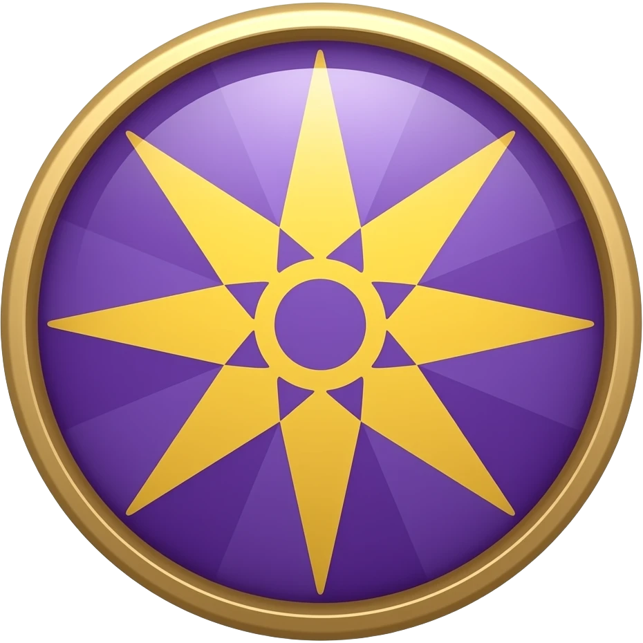 Spirit wheel purple and yello emoji
