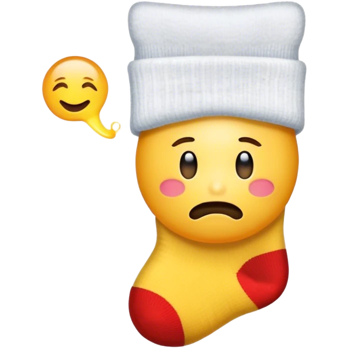 an emoji who sniff a sock emoji