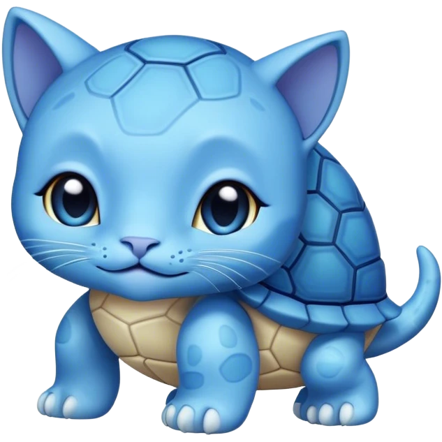 Blue turtle cat emoji