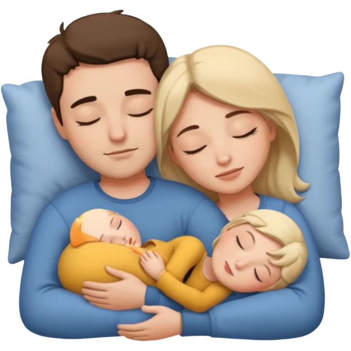 Sleeping romance couple emoji