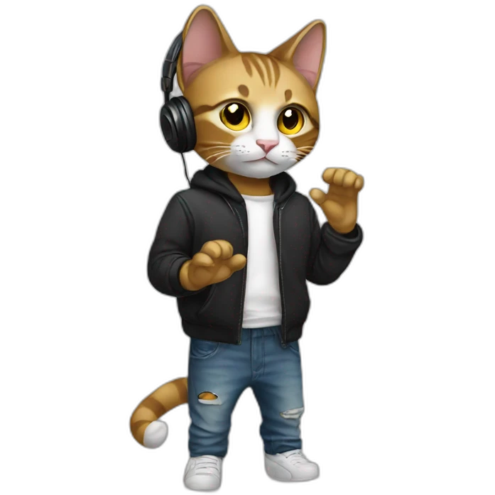 Cat dj emoji