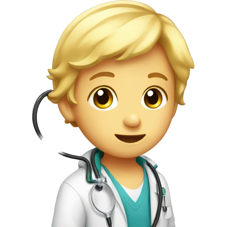child with phonendoscope emoji
