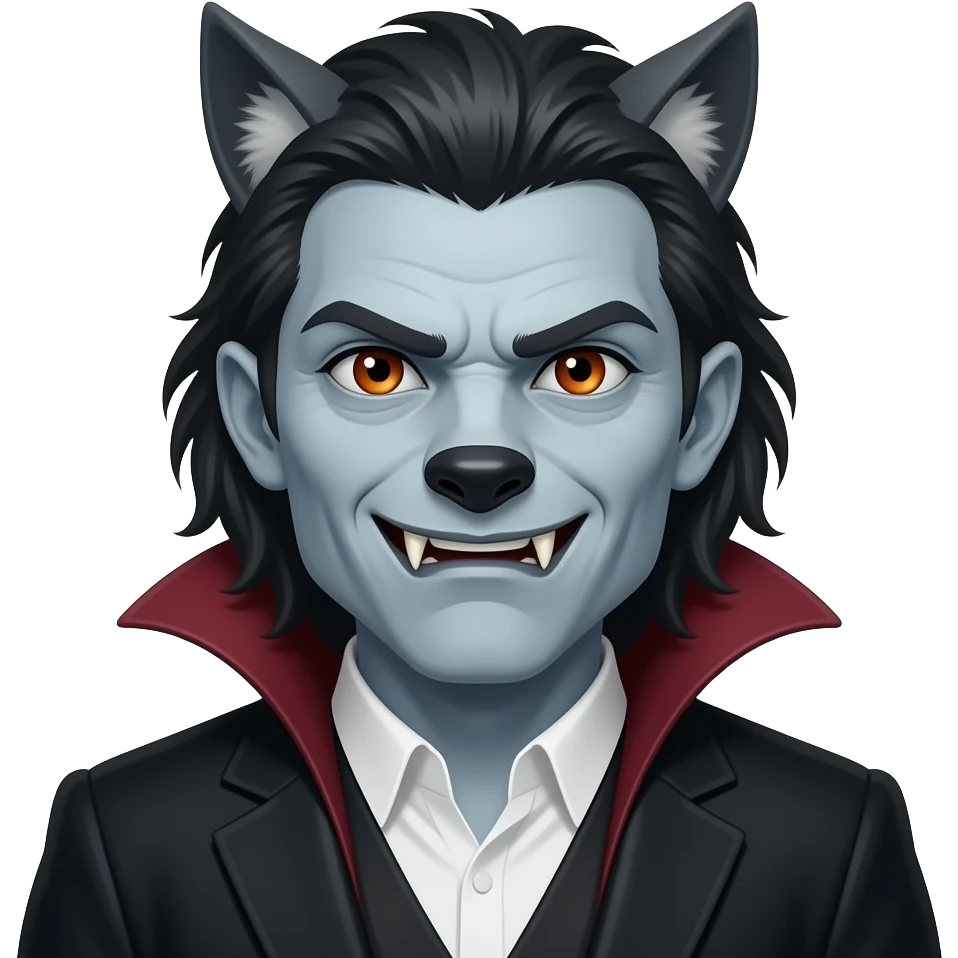 Hybrid of vampire and werewolf emoji