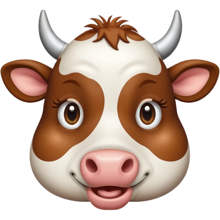 Cow winking emoji