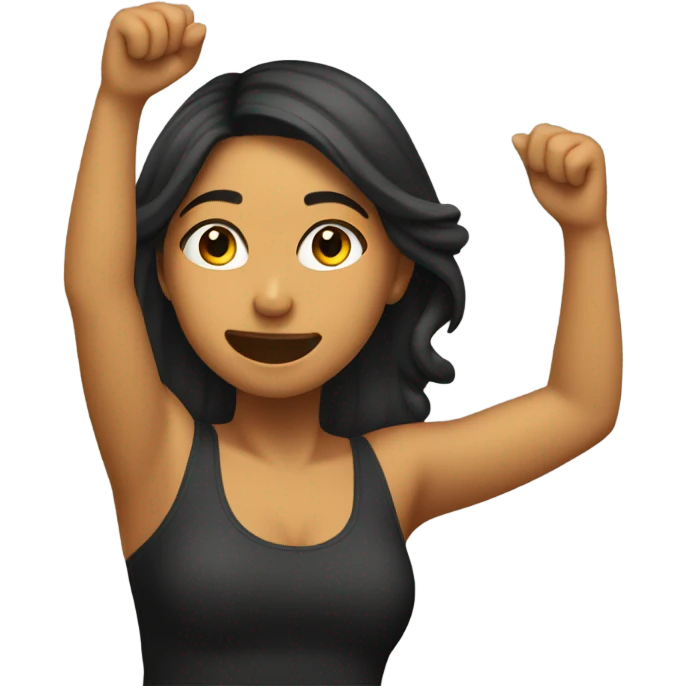 Latina girl dabbing emoji