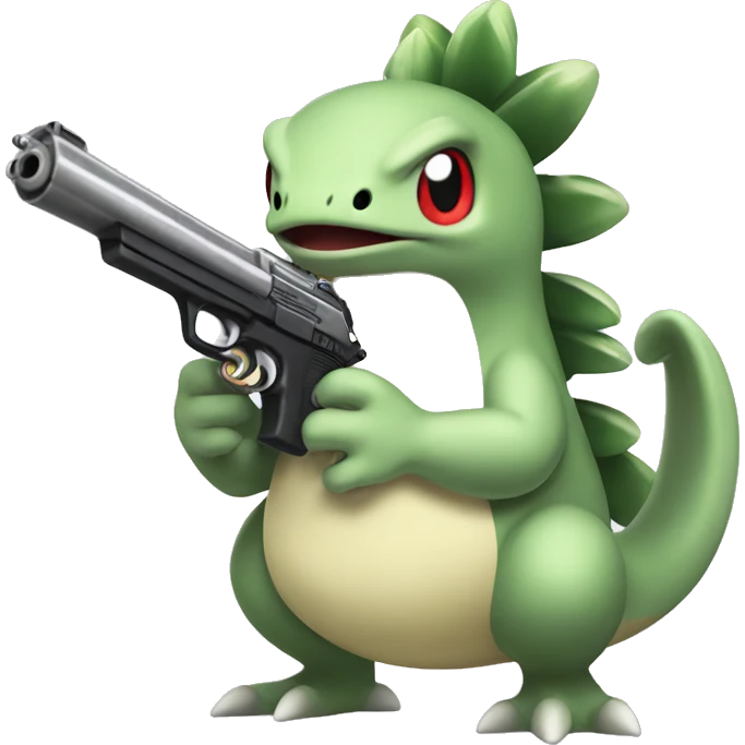 breloom the pokémon holding a pistol emoji