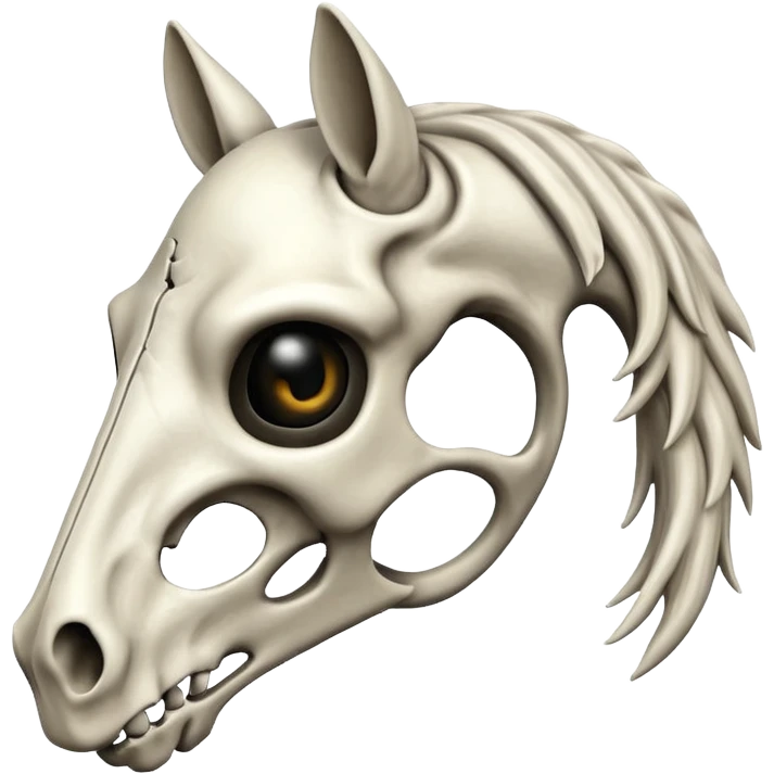 Skeleton horse head looking frontwards emoji