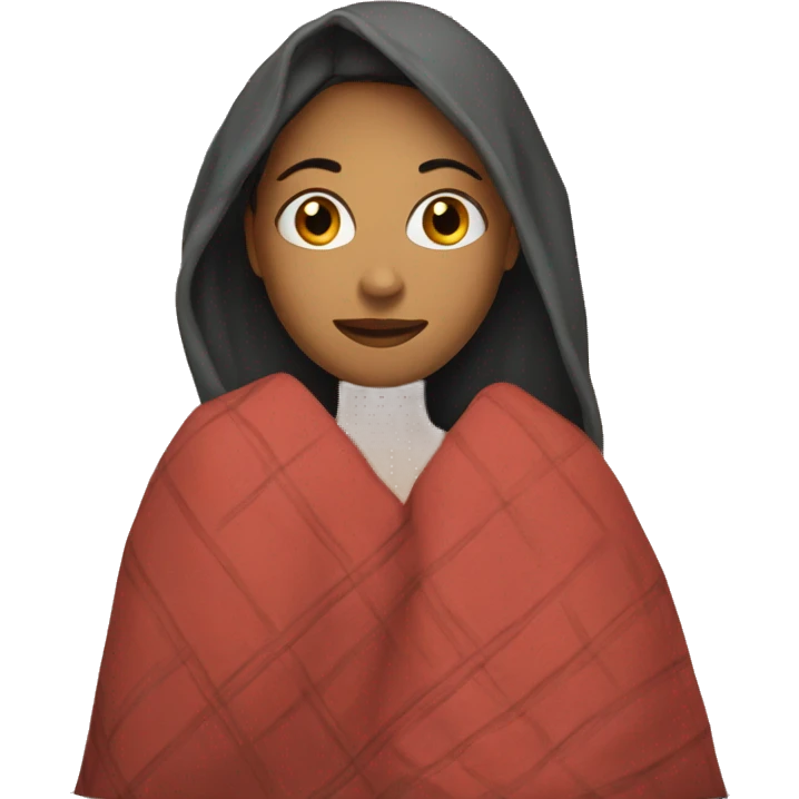 women with a blanket  emoji
