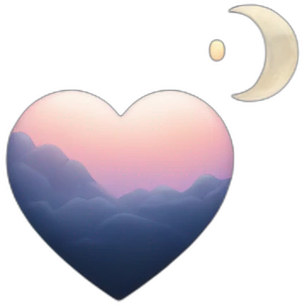 Heart with moon emoji