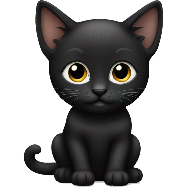 black kitten  emoji