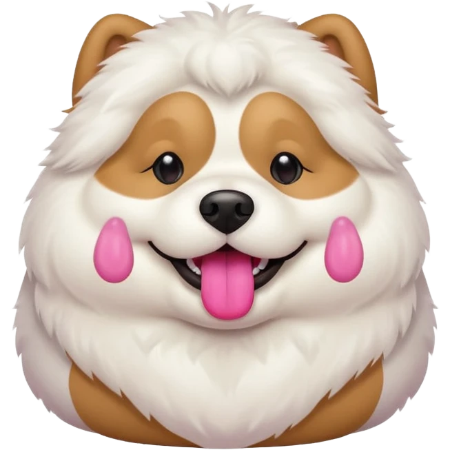 A fat dog emoji