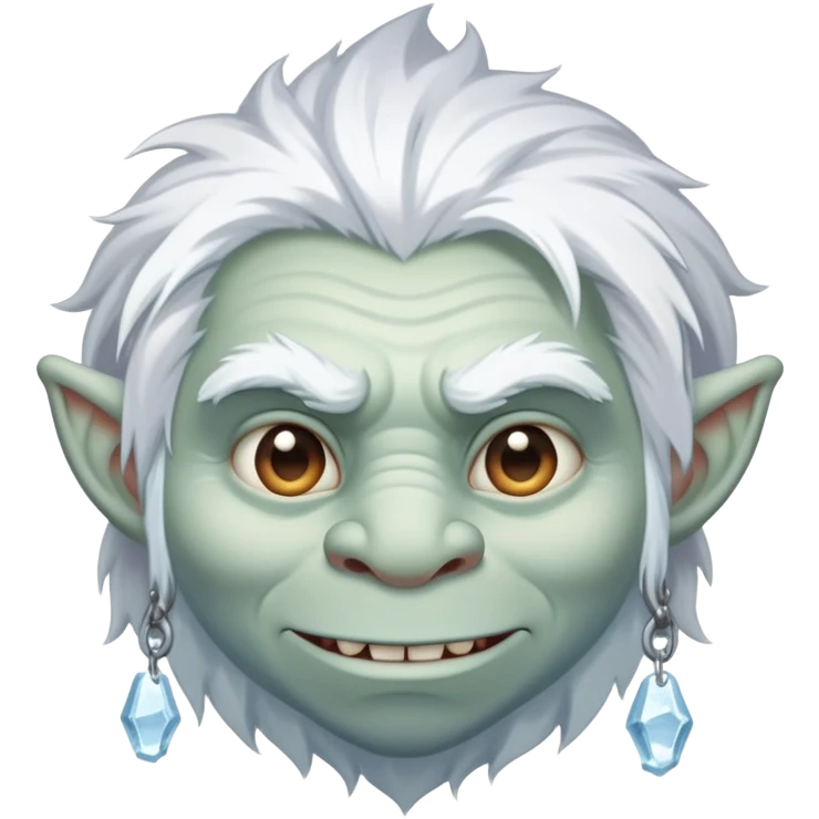 Troll White sun  glacece emoji