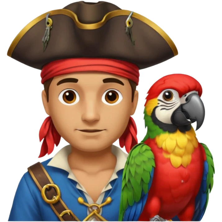 pirate and parrot emoji